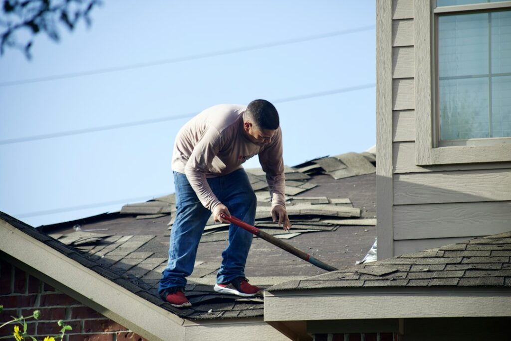 Home inspector checking a house before purchase